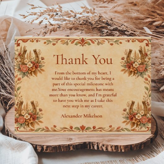 Western Wildflower Country Party サンキューカード