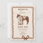 Western Wildly in love Hand Drawn Wedding 招待状 (正面)
