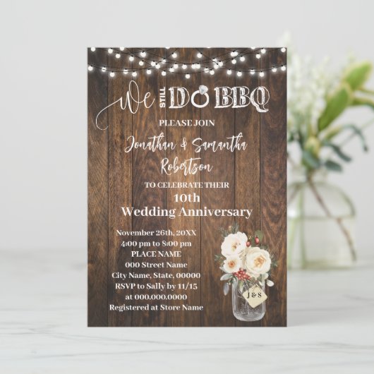 Western Winter We still do Wedding Anniversary 招待状 (スタンド正面)