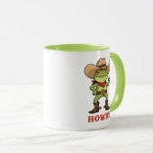 Western Yeehaw Frog Howdy Frog Funny Cowboy Meme マグカップ (正面右)