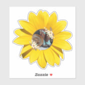 Western、Yellow Sunflower、Boots & Hat in Center Car シール (シート)