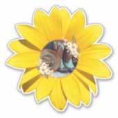 Western、Yellow Sunflower、Boots & Hat in Center Car シール (正面)