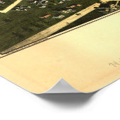 Westfield Massachusetts 1875 Antique Panoramic Map ポスター (角)