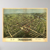 Westfield Massachusetts 1875 Antique Panoramic Map ポスター (正面)