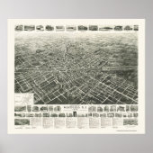 Westfield, NJ Panoramic Map - 1929 ポスター (正面)