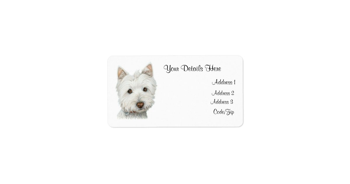 Westie犬のaveryのかわいいラベル ラベル Zazzle Co Jp