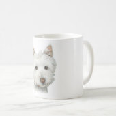 Westieかわいい犬 コーヒーマグカップ (正面右)