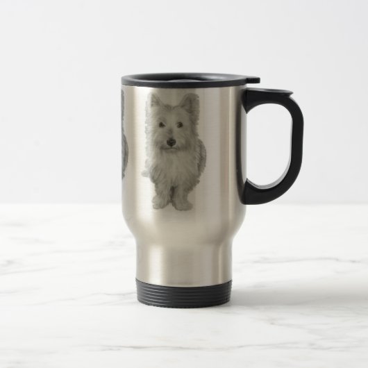 Westieかわいい犬 トラベルマグ (右)