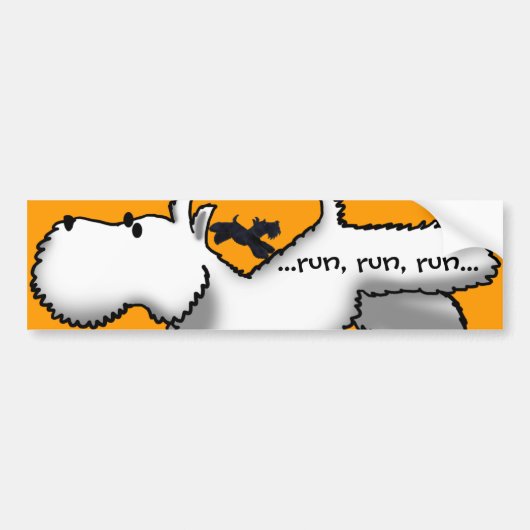 Westieかスコッチテリアの操業 バンパーステッカー (正面)