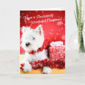 Westieのすばらしいクリスマスの願い-それをカスタマイズ! シーズンカード (正面)