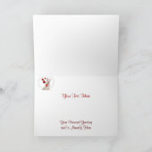 Westieのすばらしいクリスマスは4つを望みます-それをカスタマイズ シーズンカード (内部)