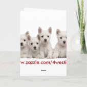 WestieのすばらしいクリスマスWishes3はそれを#2カスタマイズ シーズンカード (裏面)