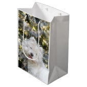 Westieのクリスマス ミディアムペーパーバッグ (正面アングル)