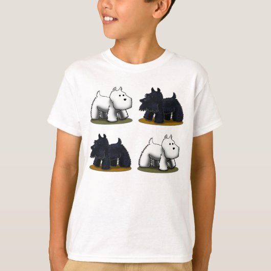 Westieのスコッチテリア、スコッチテリア、Westie Tシャツ (正面)