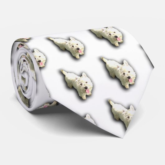 Westieのタイ ネクタイ (ロール)