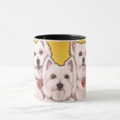 Westieのトリオのマグ マグカップ (中央)