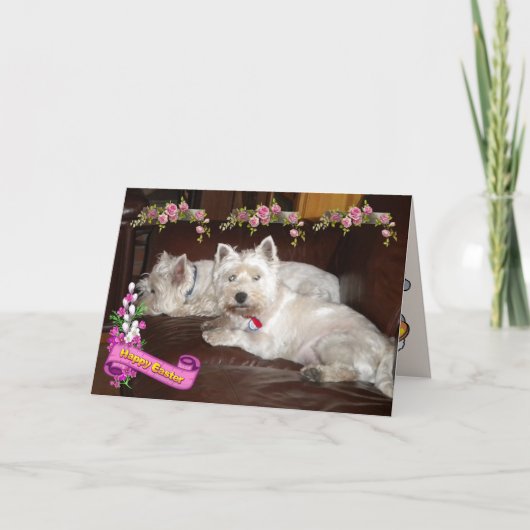 Westieのハッピーイースター2 シーズンカード (正面)