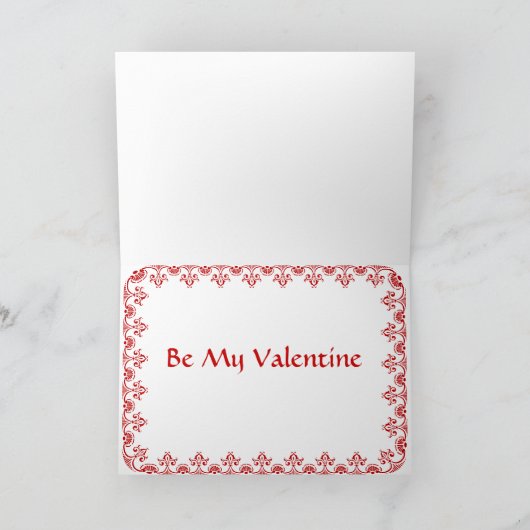 Westieのハッピーバレンタインデーの挨拶状 シーズンカード (内部)