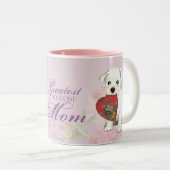 Westieのハートのお母さん ツートーンマグカップ (正面右)