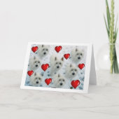 Westieのハートのバレンタインデーカード シーズンカード (裏面)