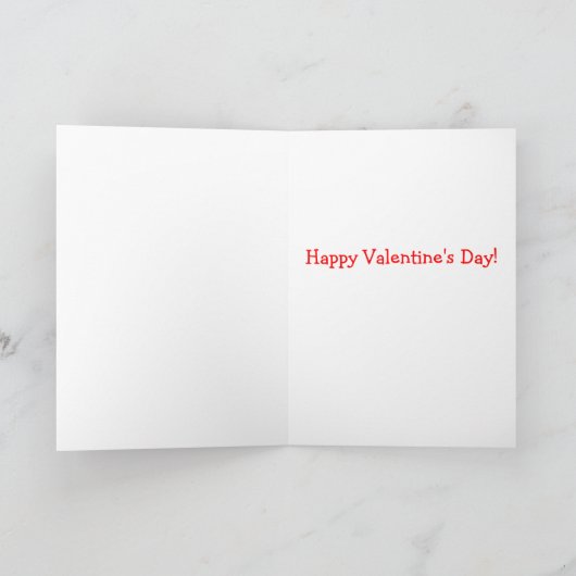 Westieのバレンタインの全広い世界の挨拶状 シーズンカード (内部)