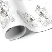 Westieのパーティーの時間 ラッピングペーパー (ロールコーナー)