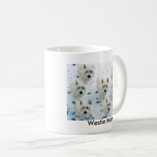 WESTIEのミイラの所有者の現在のためのWestieのコップのマグ コーヒーマグカップ (正面右)