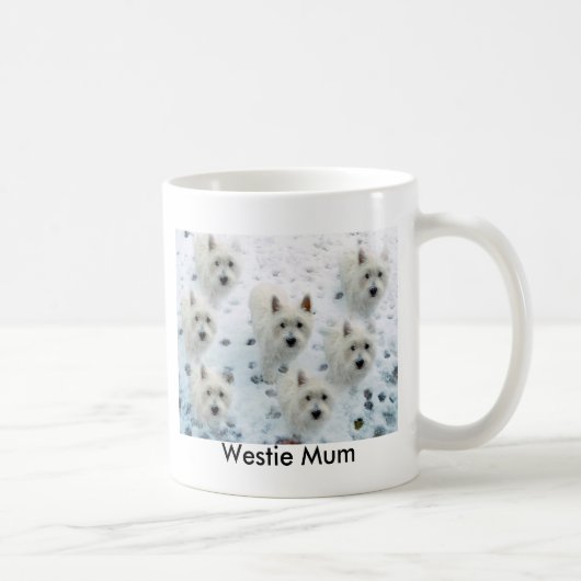 WESTIEのミイラの所有者の現在のためのWestieのコップのマグ コーヒーマグカップ (右)