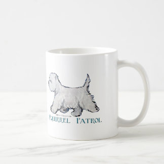 Westieのリスのパトロール コーヒーマグカップ