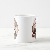 Westieの千鳥格子のな子犬 コーヒーマグカップ (中央)