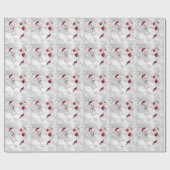 Westieの子犬のクリスマスのギフト用包装紙-版2 ラッピングペーパー (フラット)