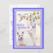 Westieの子犬の卵- Traordinaryイースターの願い シーズンポストカード (正面/裏面)