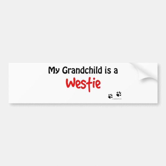 Westieの孫 バンパーステッカー (正面)