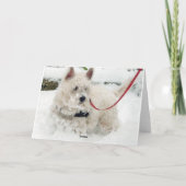 Westieの挨拶状の誕生日はありがとうw等を得ます サンキューカード (裏面)