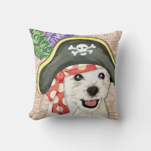 Westieの海賊 クッション (正面)