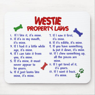 WESTIEの特性の法律2 マウスパッド