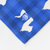 Westieの王室のな王冠 フリースブランケット (角)