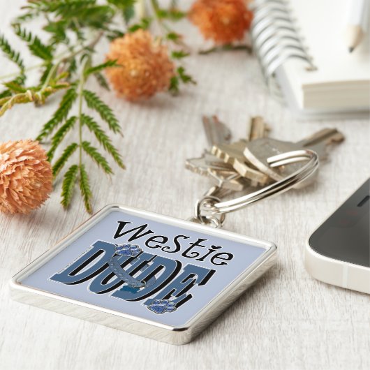 Westieの男 キーホルダー (側面)