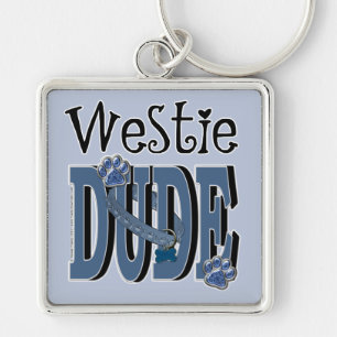 Westieの男 キーホルダー