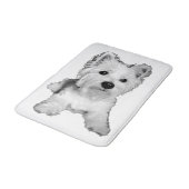 Westieの白い高地テリアの白いバス・マット バスマット (アングル)