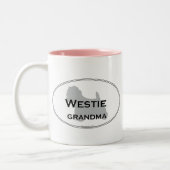 Westieの祖母 ツートーンマグカップ (左)
