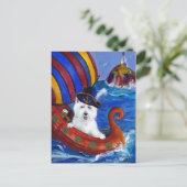 Westieの郵便はがき ポストカード (スタンド正面)