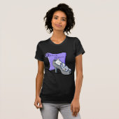 Westieの靴の花型女性歌手 Tシャツ (正面フル)