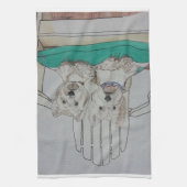 Westieの2人の友達 キッチンタオル (縦)