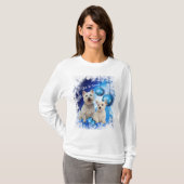 Westieはそれが挨拶休日の雪が降るようにしました Tシャツ (正面フル)