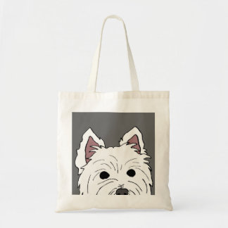 Westieをかいま見てトートバックに直面して下さい トートバッグ