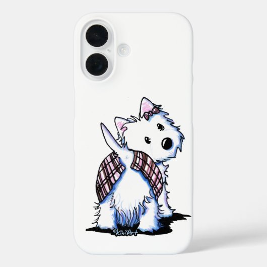 WestieケースメイトのiPhoneケースをキルトに身を包む Case-Mate iPhoneケース (裏面)