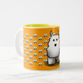Westieパターンマグ ツートーンマグカップ (正面左)