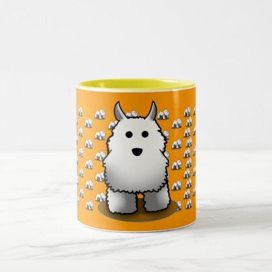 Westieパターンマグ ツートーンマグカップ (中央)