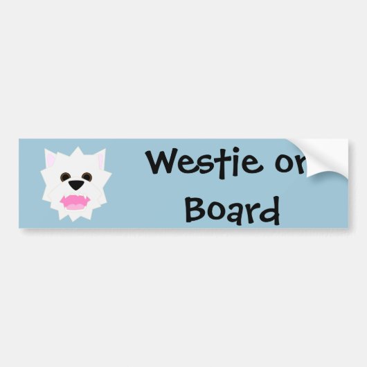 Westie愛 バンパーステッカー (正面)